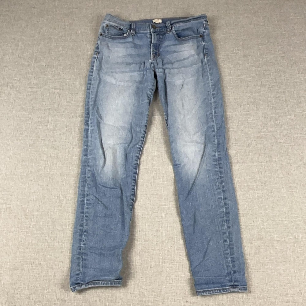 J.Crew Jeans Womens 28/28 Blue Light Wash Mid Rise Skinny Stretch Denim Casual